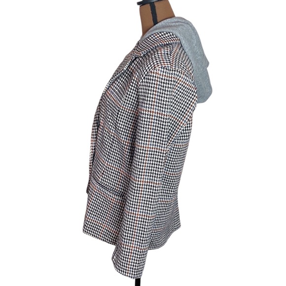 Mystree hooded layered houndstooth double breasted blazer size S - Picture 5 of 14